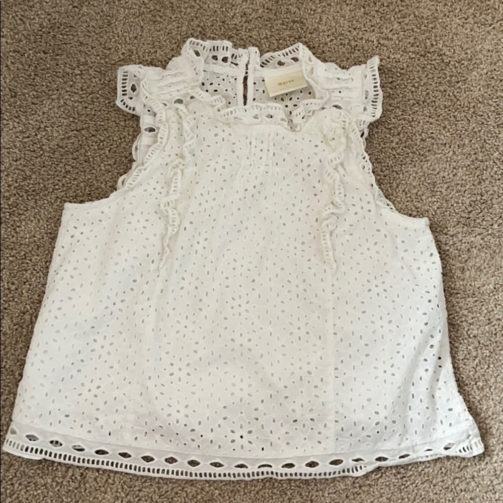 Maeve white lace Anthropologie 10